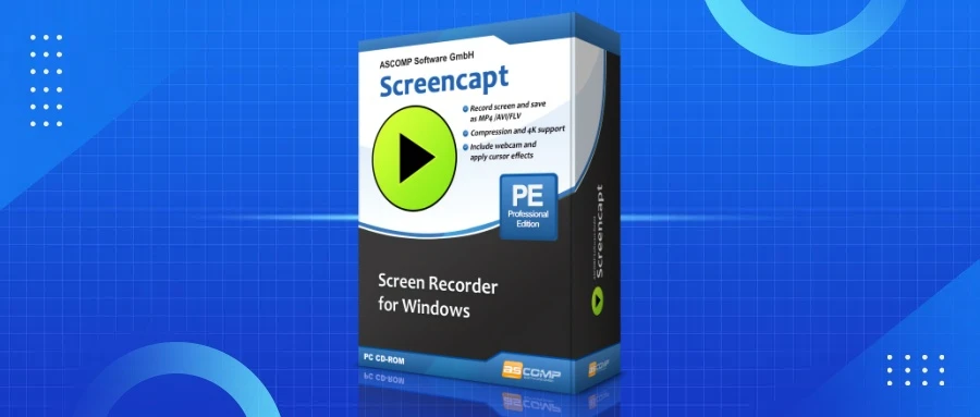 Windows 桌面录屏软件 ASCOMP Screencapt Pro 2.005 中文